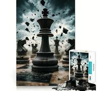 Jigsaw Puzzles1000 Pieces Chess King in Storm Fine Joint Fun Cognitive Fun Play Quiet Game Time Birthday Art Gift (50x75cm)