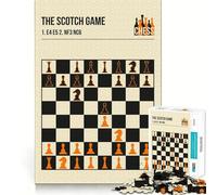 Jigsaw Puzzles1000 Pieces Chess The Scotch Game Fine Joint Fun Cognitive Fun Play Quiet Game Time Birthday Art Gift (50x75cm)