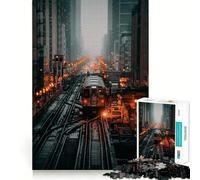 Jigsaw Puzzles1000 Pieces Chicago Smooth Joint Fun Thinking Skill Game Casual Game Time Christmas Art Display (38x52cm)