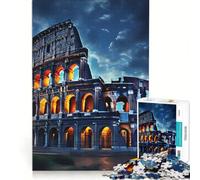 Jigsaw Puzzles1000 Pieces Colosseum at Night Rome, Brain Teaser Game, Decompressing Intellectual, Deal As Gifts for The Whole Family 38x52cm