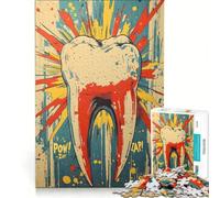 Jigsaw Puzzles1000 Pieces Comic Burst Tooth, Brain Teaser Game, Decompressing Intellectual, Deal As Gifts for The Whole Family 38x52cm