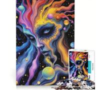Jigsaw Puzzles1000 Pieces Cosmic Being with Colorful Flowing Energy, Brain Teaser Game, Decompressing Intellectual, Deal As Gifts for The Whole Family 50x75cm