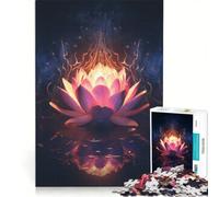 Jigsaw Puzzles1000 Pieces Cosmic Black Lotus Bloom, Brain Teaser Game, Decompressing Intellectual, Deal As Gifts for The Whole Family 50x75cm