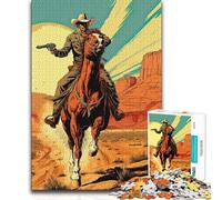 Jigsaw Puzzles1000 Pieces Cowboy in The Desert A Work of Art Art Work Gift for And from 14 Years And over 50x75cm