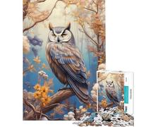 Jigsaw Puzzles1000 Pieces Cute Owl Wildlife Forest Educational Challenge Learning Educational DIY Toys for 14+ Puzzle Game Offered (38x26cm)