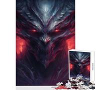 Jigsaw Puzzles1000 Pieces Demonic Creature with Red Eyes Home Decoration Toys Birthday Gift Hands-on Game Artists' Collection, Fine Arts Size 38x26cm