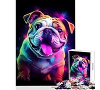 Jigsaw Puzzles1000 Pieces English Bulldog Wall Art Jigsaw Puzzles for Teenagers Enhance Memory Educational Challenge Gifts for Friends And Family (38x52cm)