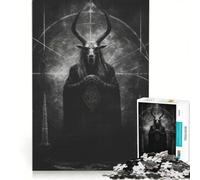 Jigsaw Puzzles1000 Pieces Evil Demonic Baphomet, Hands-on Game, Fun at Home Activities, Suitable for Desktop Decoration 50x75cm