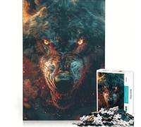 Jigsaw Puzzles1000 Pieces Evil Werewolf, Hands-on Game, Fun at Home Activities, Suitable for Desktop Decoration 38x26cm