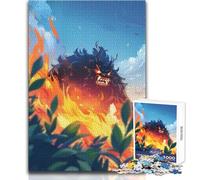 Jigsaw Puzzles1000 Pieces Fire Tyrant Great for Cozy Indoor Downtime Durable Precision Interlock Play Toy Size 38x52cm