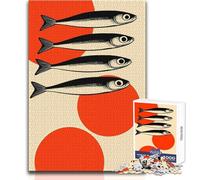 Jigsaw Puzzles1000 Pieces Fish And Circles Great for Cozy Indoor Downtime Durable Precision Interlock Play Toy Size 38x52cm