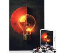 Jigsaw Puzzles1000 Pieces Glowing Lightbulb Home Decoration Toys Birthday Gift Hands-on Game Artists' Collection, Fine Arts Size 38x52cm