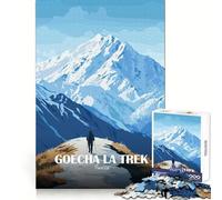 Jigsaw Puzzles1000 Pieces Goechala Trek India Mountain Landscape Accurate Cut Fun Mind Skill Fun Slow Time Fun Christmas Wall Art (50x75cm)