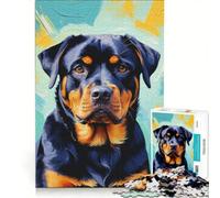 Jigsaw Puzzles1000 Pieces Happy Rottweilers, Educational Games, Stress Reliever, Unique Gifts for Birthday And Christmas 50X75CM