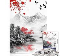 Jigsaw Puzzles1000 Pieces Japanese Temple Landscape Brain Teaser Game Family Activities Toy Wall Decor Artists Collection, Fine Art (38X52CM)