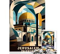 Jigsaw Puzzles1000 Pieces Jerusalem Palestine Poster Jigsaw Puzzles for Teenagers Enhance Memory Educational Challenge Gifts for Friends And Family (38x52cm)