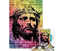 Jigsaw Puzzles1000 Pieces Jesus Christ Crown Agony Jigsaw Puzzles for Teenagers Enhance Memory Educational Challenge Gifts for Friends And Family (Size 38x52cm)