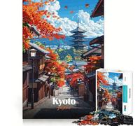 Jigsaw Puzzles1000 Pieces Kyoto Japan Autumn Landscape Precise Joint Play Brain Activity Fun Free Time Game Birthday Art Gift (38x52cm)