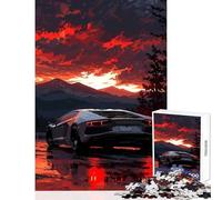 Jigsaw Puzzles1000 Pieces Lamborghini at Sunset Home Decoration Toys Great Gifts And Toys Practical Game Interesting Stress Reduction Size 38x52cm