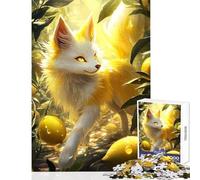 Jigsaw Puzzles1000 Pieces Lemon Fox in Orchard Educational Toy Gifts for Women Men Educational Games Interesting Stress Reduction size 38x26cm