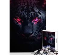 Jigsaw Puzzles1000 Pieces Luminous Feline Jigsaw Puzzles for Teenagers Enhance Memory Educational Challenge Gifts for Friends And Family (38x26cm)
