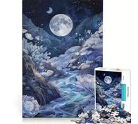 Jigsaw Puzzles1000 Pieces Lunar Landscape of Selene Brain Teaser Game Decompressing Intellectual Deal As Gifts for The Whole Family 50x75cm