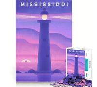 Jigsaw Puzzles1000 Pieces Mississippi Precise Joint Play Brain Activity Fun Free Time Game Birthday Art Gift (38x52cm)