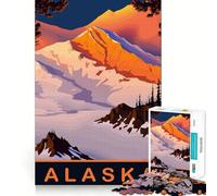 Jigsaw Puzzles1000 Pieces Mountain Range in Alaska Precise Joint Play Brain Activity Fun Free Time Game Birthday Art Gift (38x52cm)