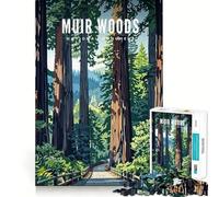 Jigsaw Puzzles1000 Pieces Muir Woods Natl Monument Precise Joint Play Brain Activity Fun Free Time Game Birthday Art Gift (50x75cm)