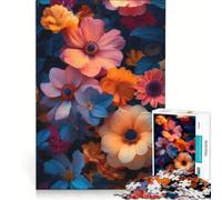 Jigsaw Puzzles1000 Pieces Multi Flowers with Light Educational Games Stress Reliever Unique Gifts for Birthday And Christmas 50x75cm