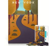 Jigsaw Puzzles1000 Pieces New York State Precise Joint Play Brain Activity Fun Free Time Game Birthday Art Gift (50x75cm)