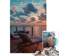 Jigsaw Puzzles1000 Pieces Oceans Twilight Challenging To Complete Perfect Decoration Brain Teaser Game for And 14 Years And over (38x52cm)