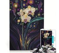 Jigsaw Puzzles1000 Pieces Orchid in Twinkl Lights Brain Teaser Game Decompressing Intellectual Deal As Gifts for The Whole Family 38x52cm