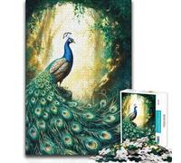 Jigsaw Puzzles1000 Pieces Peacock in The Forest Analysis And Logic Relax Games for And from 14 Years And over 38x52cm