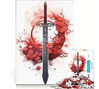 Jigsaw Puzzles1000 Pieces Samurai Katana Sword, Brain Teaser Game, Decompressing Intellectual, Deal As Gifts for The Whole Family 50x75cm