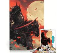 Jigsaw Puzzles1000 Pieces Samurai Moonlight, Brain Teaser Game, Decompressing Intellectual, Deal As Gifts for The Whole Family 38x26cm