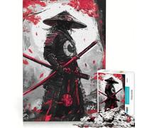 Jigsaw Puzzles1000 Pieces Samurai Warrior Art, Brain Teaser Game, Decompressing Intellectual, Deal As Gifts for The Whole Family 38x26cm