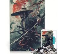 Jigsaw Puzzles1000 Pieces Samurai Warrior Katana, Brain Teaser Game, Decompressing Intellectual, Deal As Gifts for The Whole Family 50x75cm