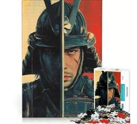 Jigsaw Puzzles1000 Pieces Samurai Warrior Portrait, Brain Teaser Game, Decompressing Intellectual, Deal As Gifts for The Whole Family 38x26cm
