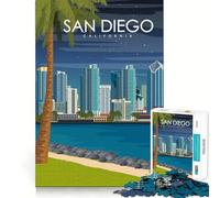 Jigsaw Puzzles1000 Pieces San Diego California Precise Joint Play Brain Activity Fun Free Time Game Birthday Art Gift (50x75cm)