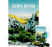 Jigsaw Puzzles1000 Pieces Sierra Nevada National Park Clean Cut Piece Cognitive Skill Toy Calm Time Fun Christmas Art Display(38x26cm)