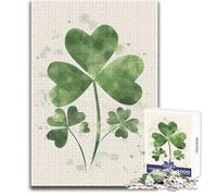 Jigsaw Puzzles1000 Pieces St Paddys Irish Clover Great for Cozy Indoor Downtime Durable Precision Interlock Play Toy Size 38x26cm