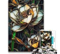 Jigsaw Puzzles1000 Pieces Stained Glass Flowers Analysis And Logic Relax Games for And from 14 Years And over 38x52cm