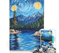 Jigsaw Puzzles1000 Pieces Starry Sky Landscape, Brain Teaser Game, Decompressing Intellectual, Deal As Gifts for The Whole Family 38x26cm