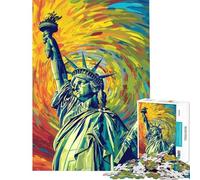 Jigsaw Puzzles1000 Pieces Statue of Liberty Style Jigsaw for Adults Hands-on Game Presents for Women Gifts for Friends And Family (Size 38x26cm)