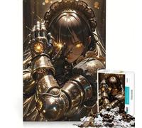 Jigsaw Puzzles1000 Pieces Steampunk Maid with Mechanical Arm, Brain Teaser Game, Decompressing Intellectual, Deal As Gifts for The Whole Family 38x26cm