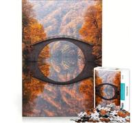 Jigsaw Puzzles1000 Pieces Stone Arch Bridge Reflection, Brain Teaser Game, Decompressing Intellectual, Deal As Gifts for The Whole Family 38x52cm
