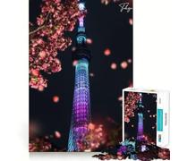 Jigsaw Puzzles1000 Pieces Sumida Tokyo Metropolis Clean Cut Piece Cognitive Skill Toy Calm Time Fun Christmas Art Display (38x52cm)