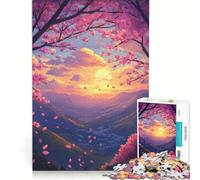 Jigsaw Puzzles1000 Pieces Sunset Mountain Landscape, Brain Teaser Game, Decompressing Intellectual, Deal As Gifts for The Whole Family 50x75cm