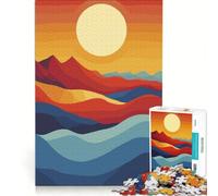 Jigsaw Puzzles1000 Pieces Sunset Mountain Landscape, Brain Teaser Game, Decompressing Intellectual, Deal As Gifts for The Whole Family 38x52cm